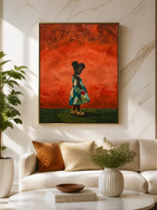 Patchwork Dreamer II - Little Girl Canvas