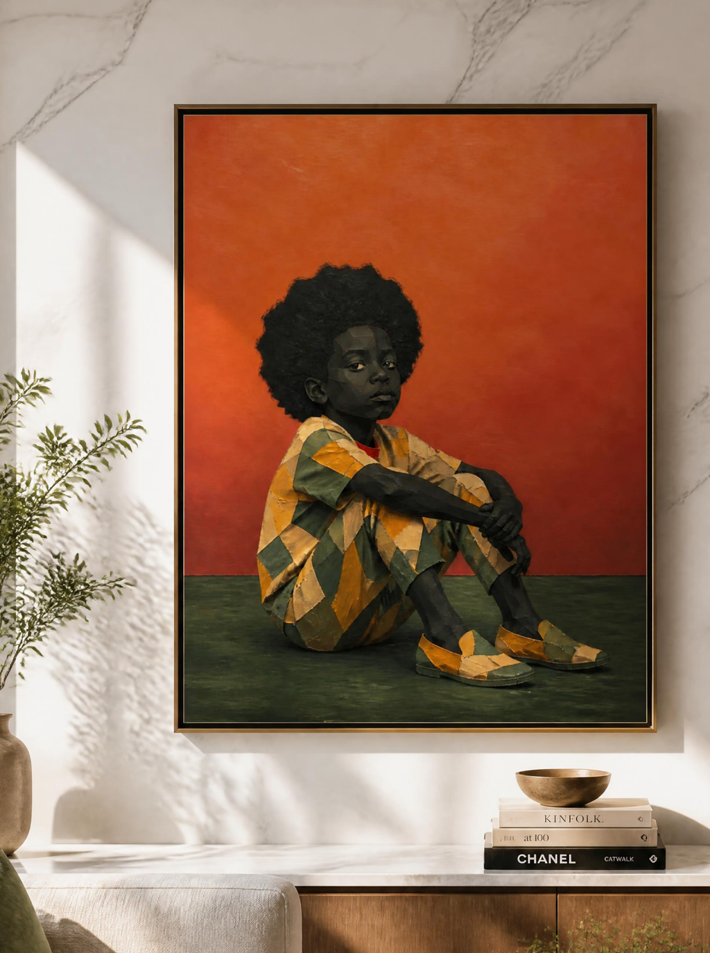 Patchwork Dreamer - Little Boy Canvas