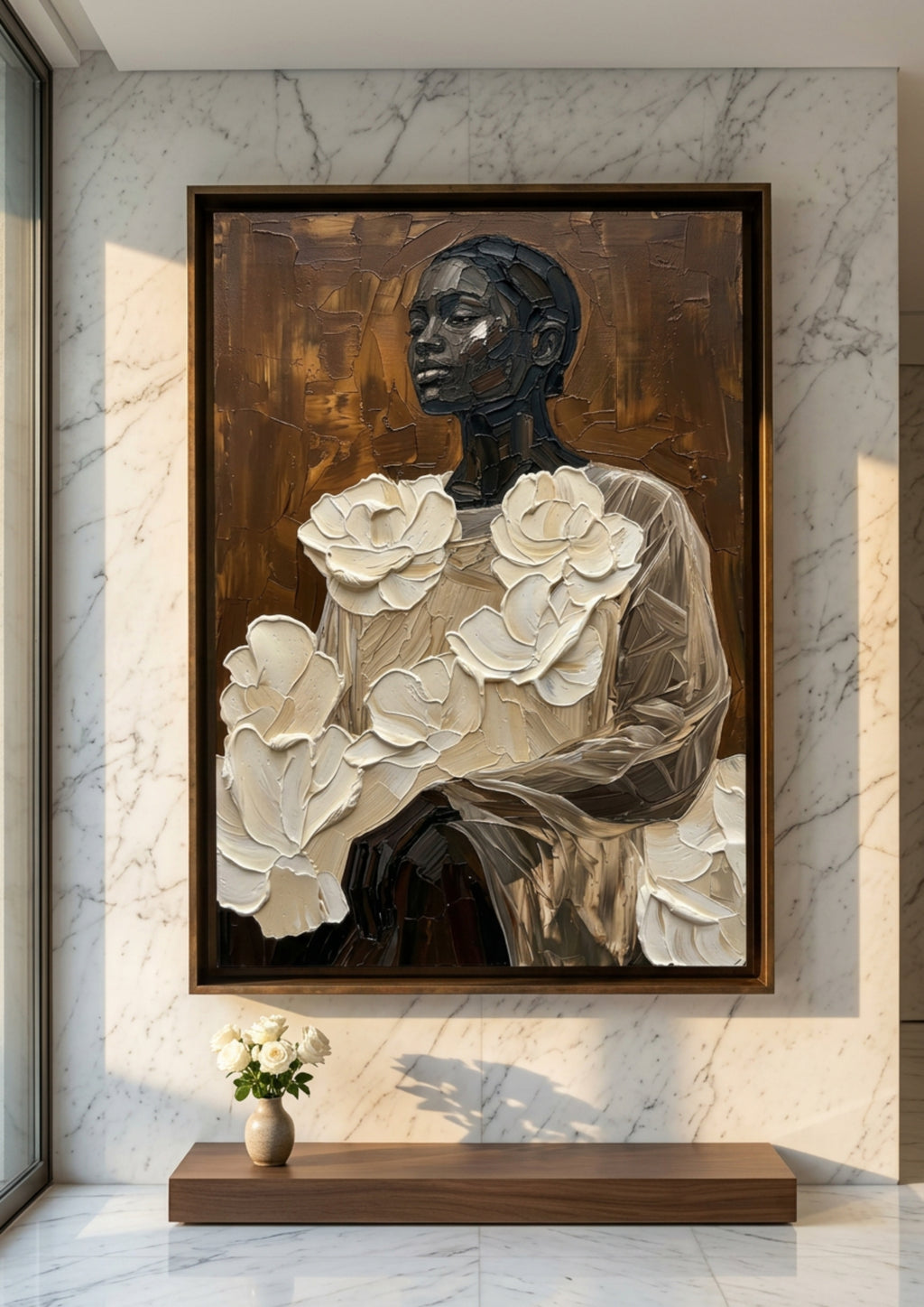 Woman in White Canvas