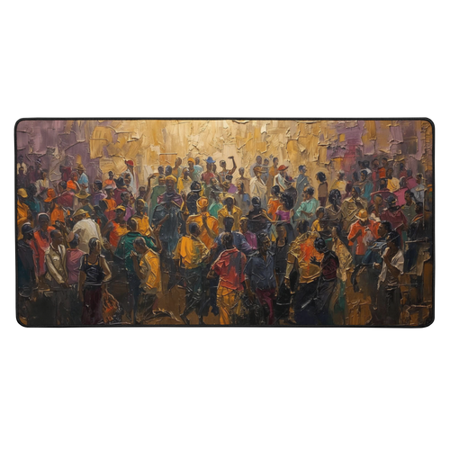The Gathering Desk Mat, 16x32 inch, on a desk